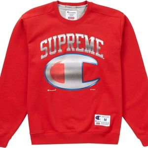 Supreme Champion Chrome Crewneck (Red) XL